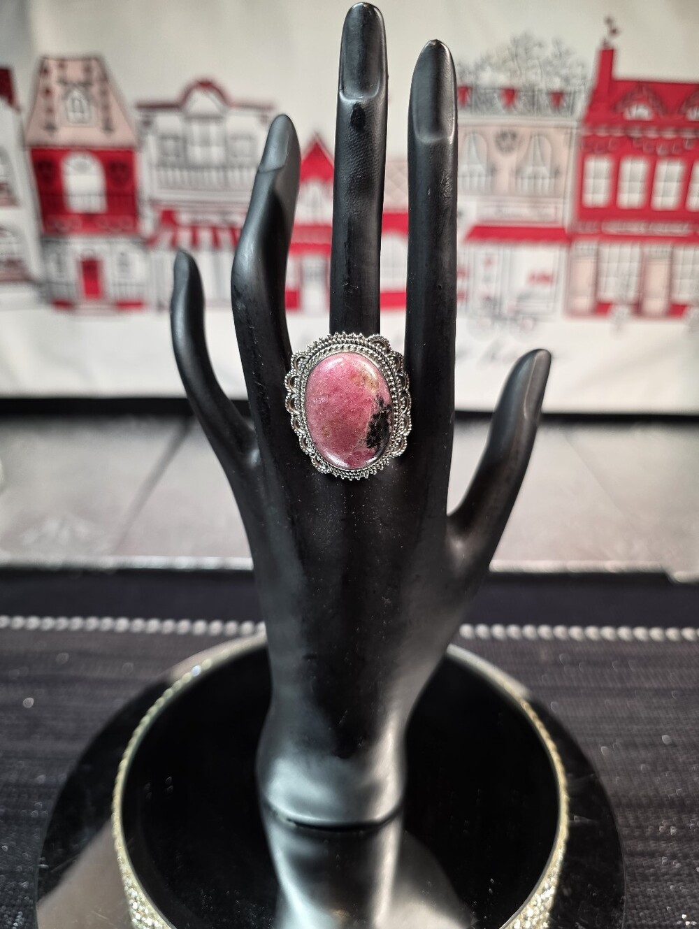 Rakesh Rana Lacy Rhdonite Sterling Silver Ring
